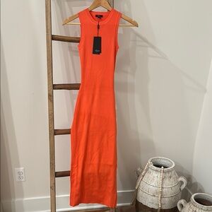 Rails Sleeveless Coral Dress with Back Cut Out